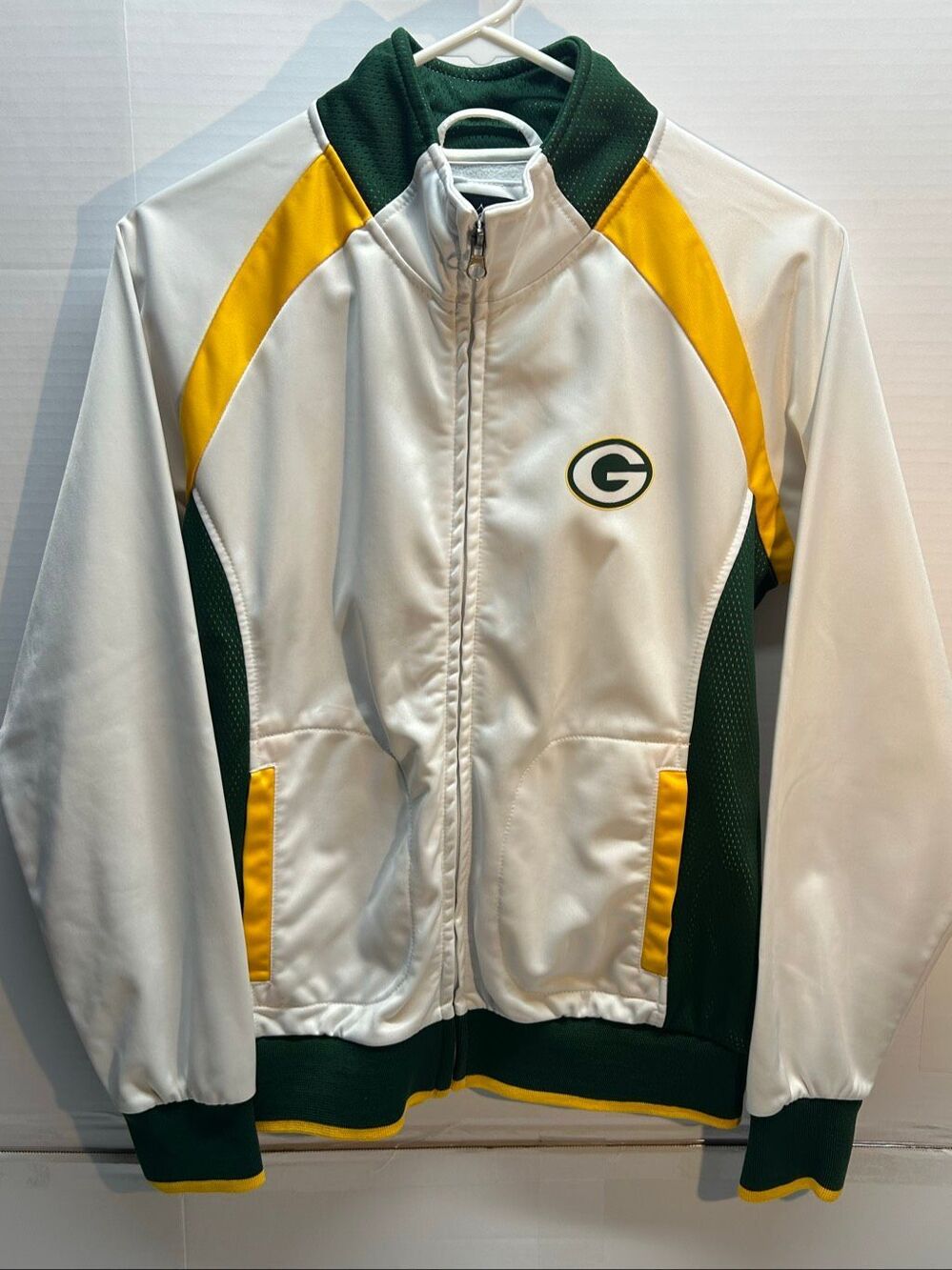 NFL Team Apparel Green Bay Packers Full Zip Track Jacket Women Size Small G-III